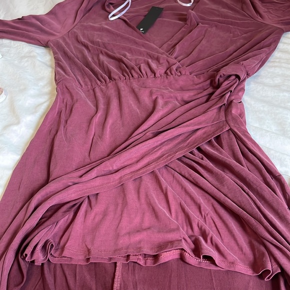 Lulus Endless Poise Mauve Long Sleeve Surplice Tulip Maxi Dress - Picture 14 of 16